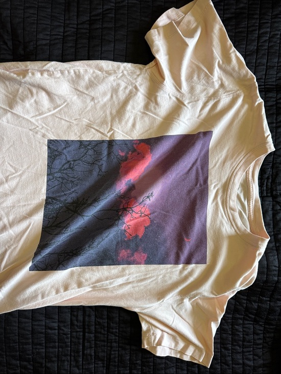 Original Use Other - Original Use Cream Short Sleeve Graphic Tee with Black and Red Print